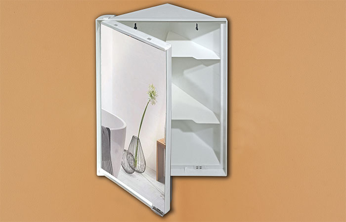 CORNER CABINET WITH MIRROR